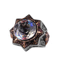 KAMBO Certified Moissanite Stone Men's Ring – Star Shaped Design – Certified 925 Sterling Silver Statement Ring