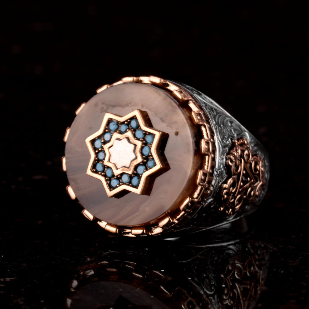 Star Silver Ring, 925 Sterling Silver Men's Ring — 5