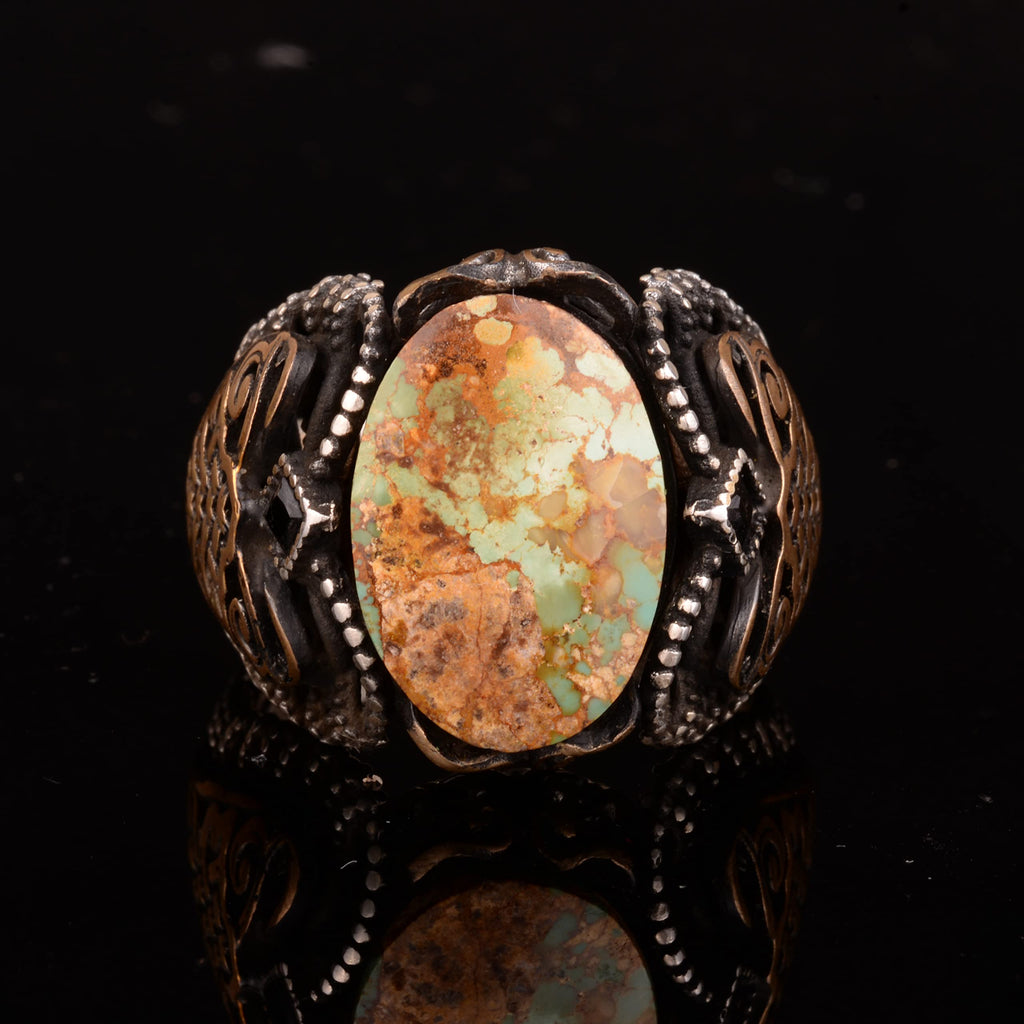 Green Turquoise Stone Ring (Model-3) — 3