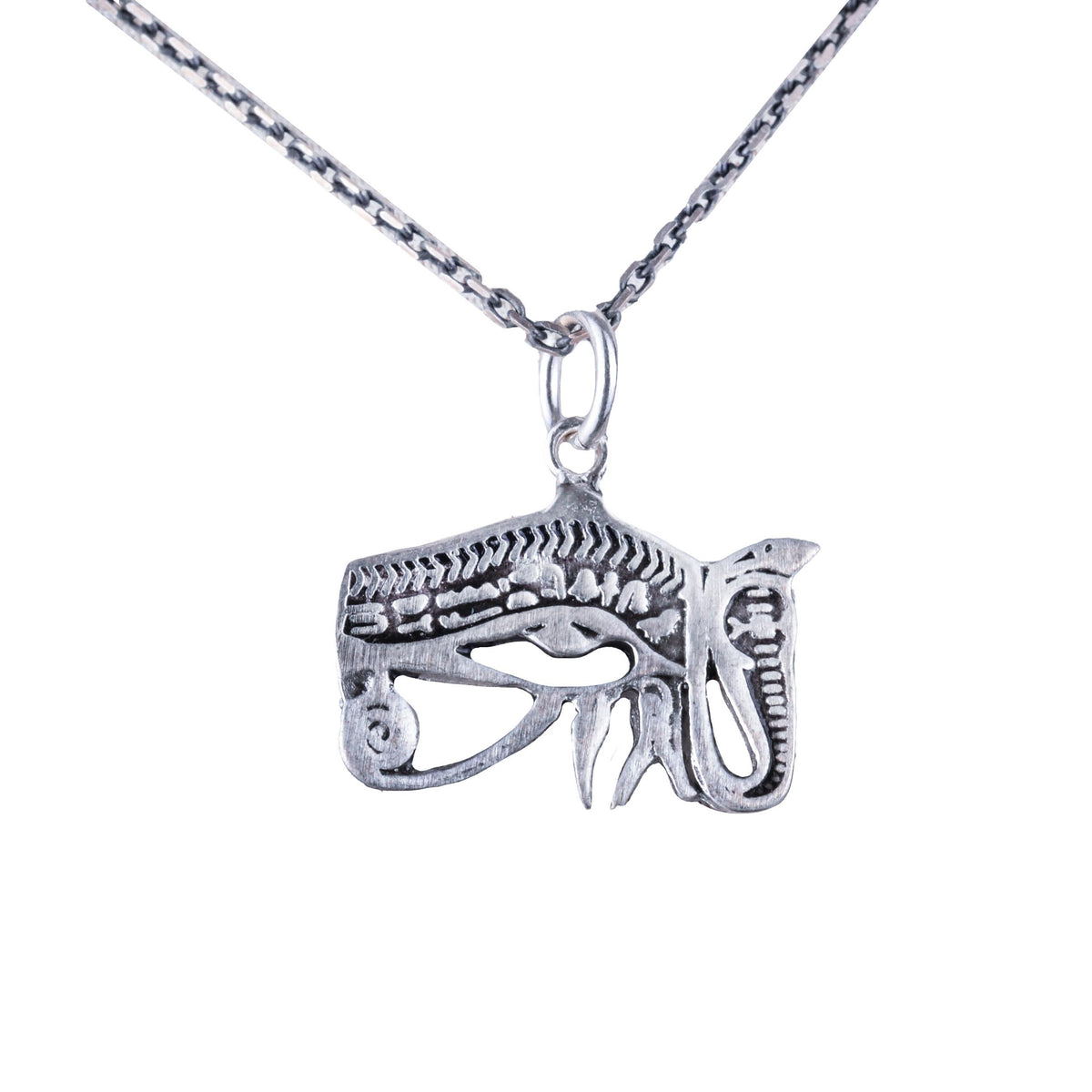 KAMBO 925 Sterling Silver Ancient Symbol Necklace - Handmade Mysterious Design