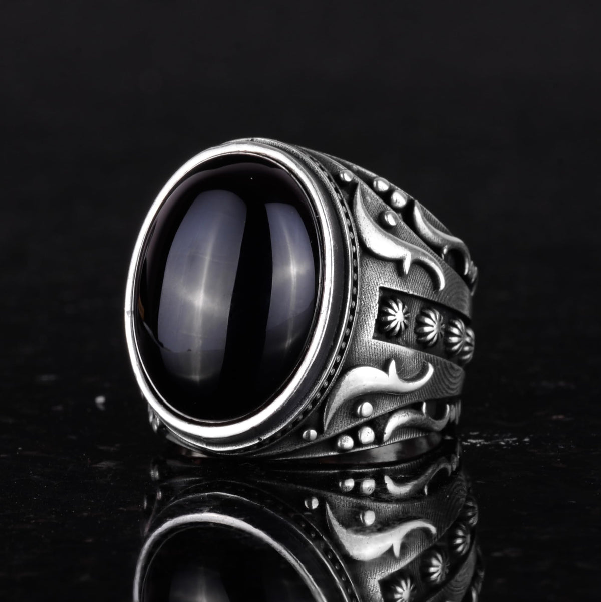 Natural Onyx Stone Ring (Model-2) — 6