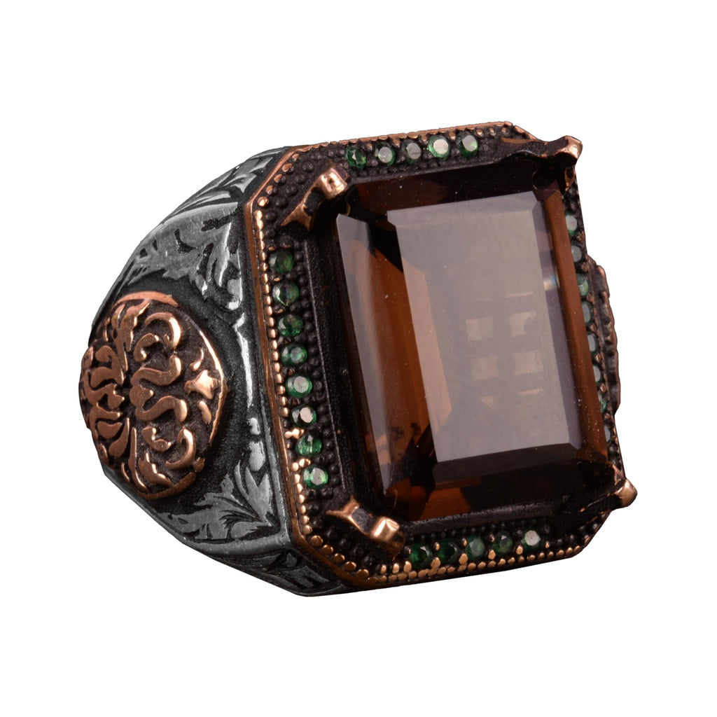 Natural Smoky Quartz Stone Ring