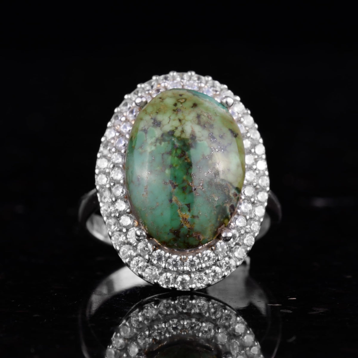 Arizona Turquoise Stone Women's Ring (Model-2) — 6