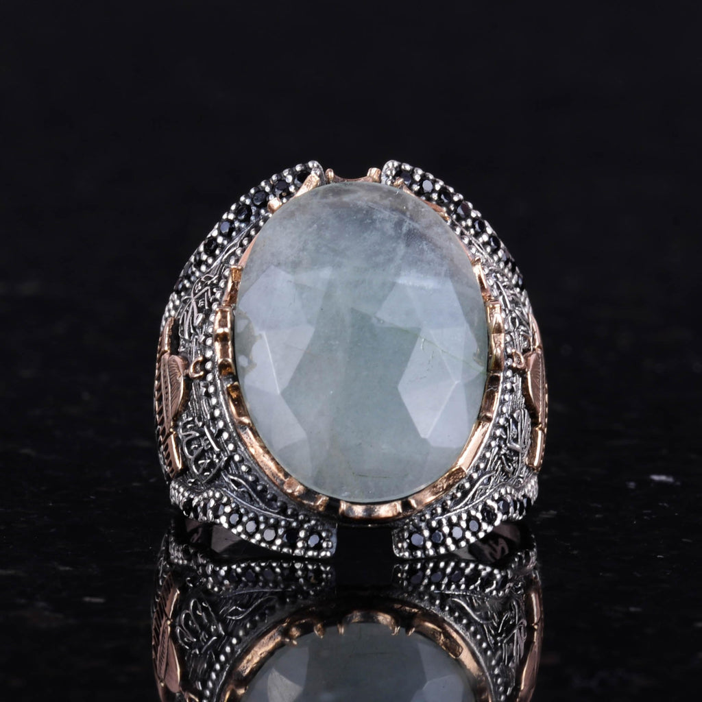 Natural Aquamarine Stone Ring — 2