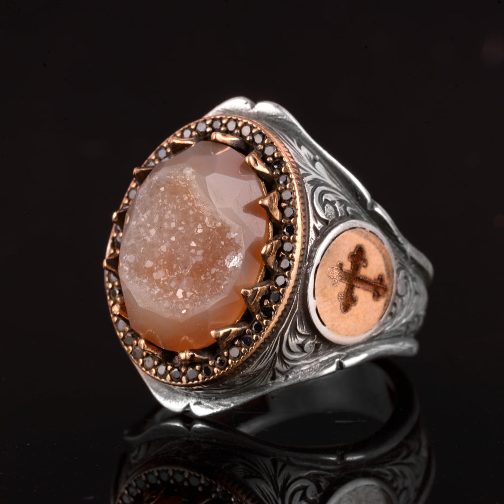 Natural Druzy Quartz Stone Ring (Model-2) — 4