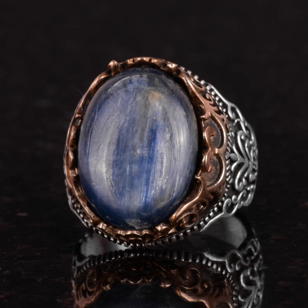 Natural Stone Handmade Ring - 925 Sterling Silver Ring (Kyanite) — 6