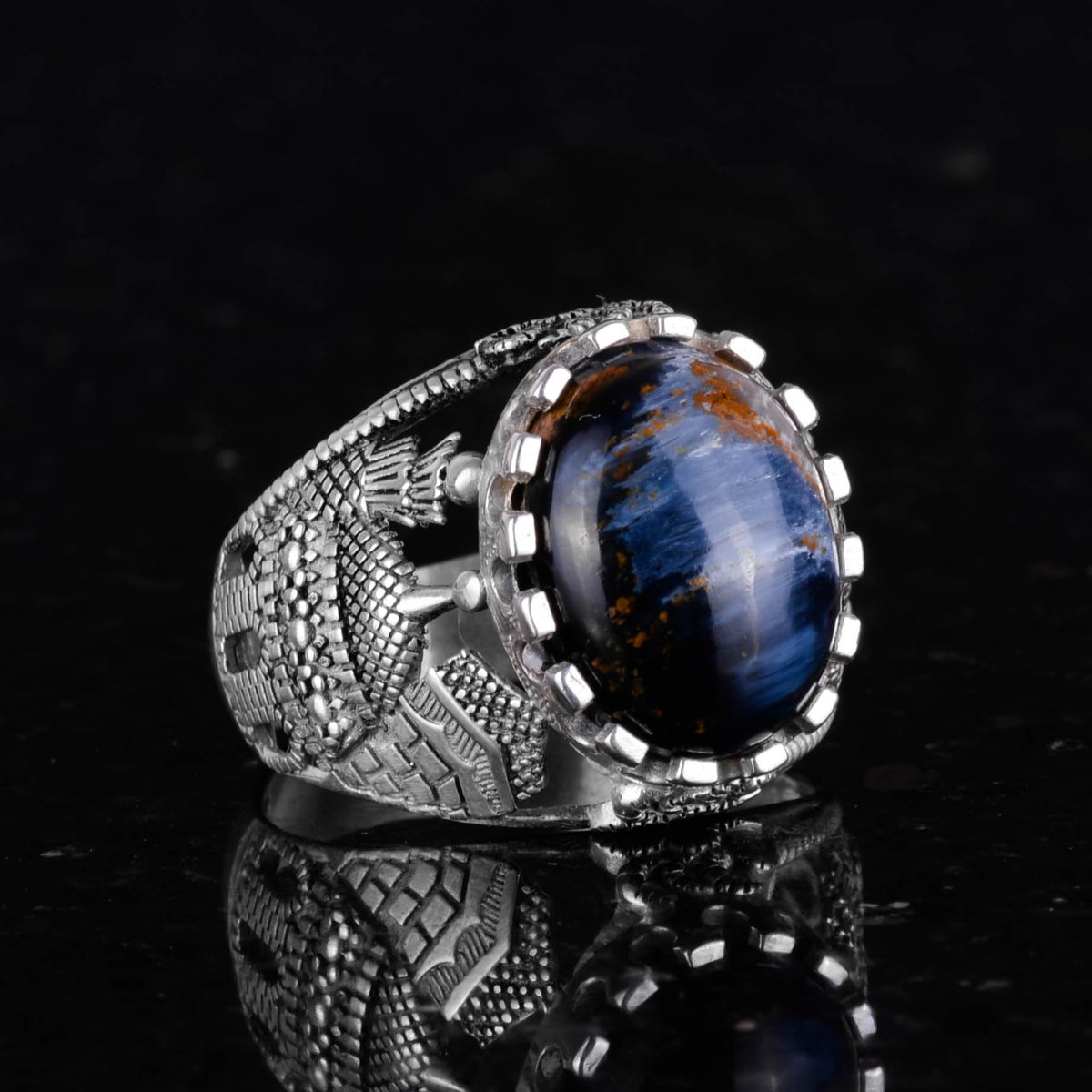 Muslim Pietersite Stone Ring — 5
