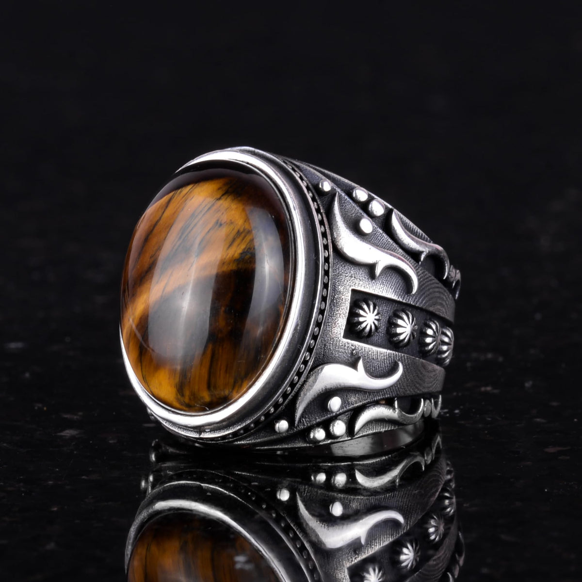 Handmade Tiger Eye Stone Ring — 4