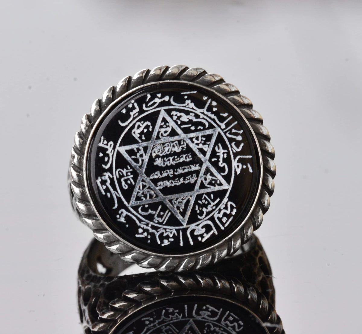 Star of David, Solomon's Seal 925 Sterling Silver Men's Ring — 5