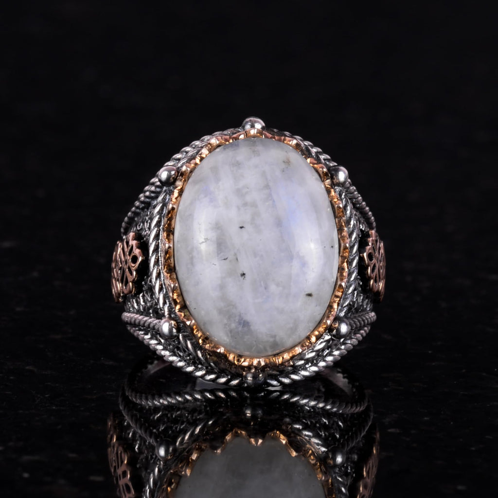 Natural Moonstone Gemstone Ring — 4