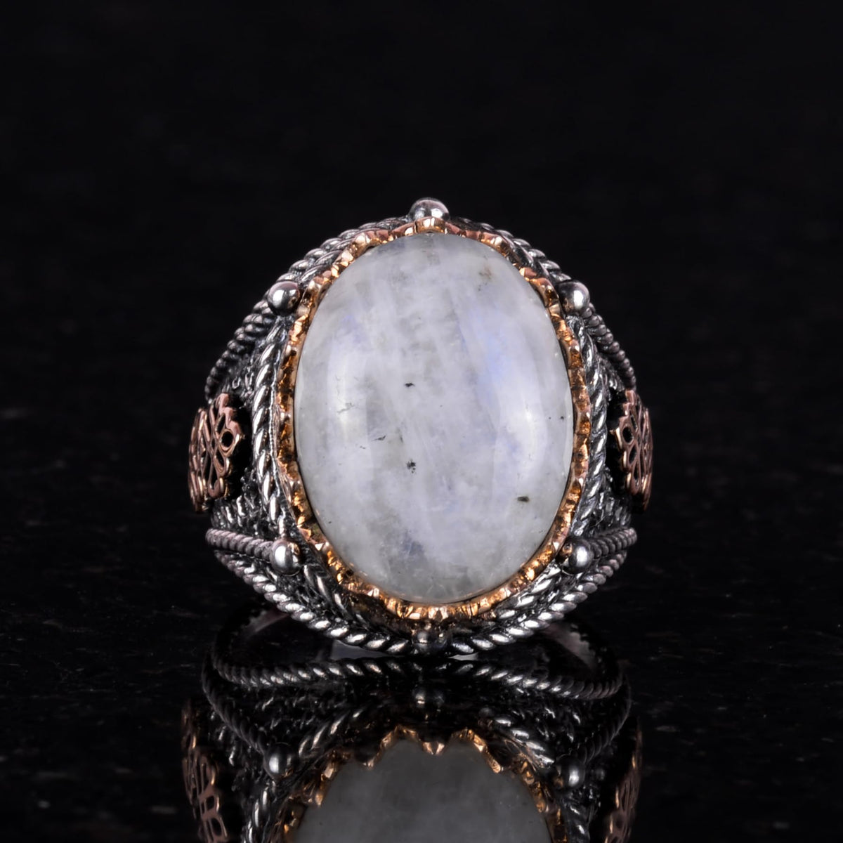 Natural Moonstone Gemstone Ring — 4