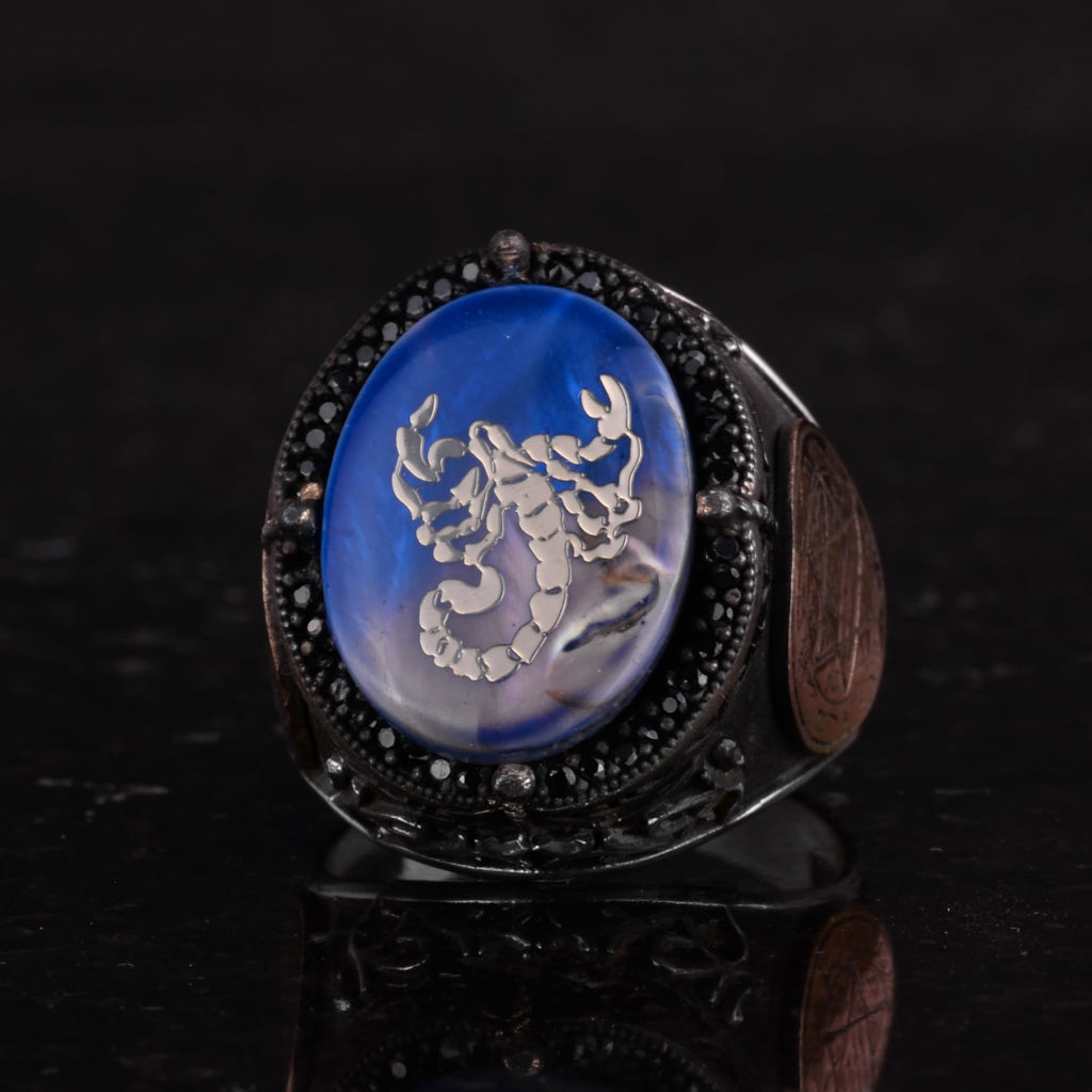 Star of David Pattern Ring - Handmade Ring - 925 Sterling Silver Men's Ring — 6