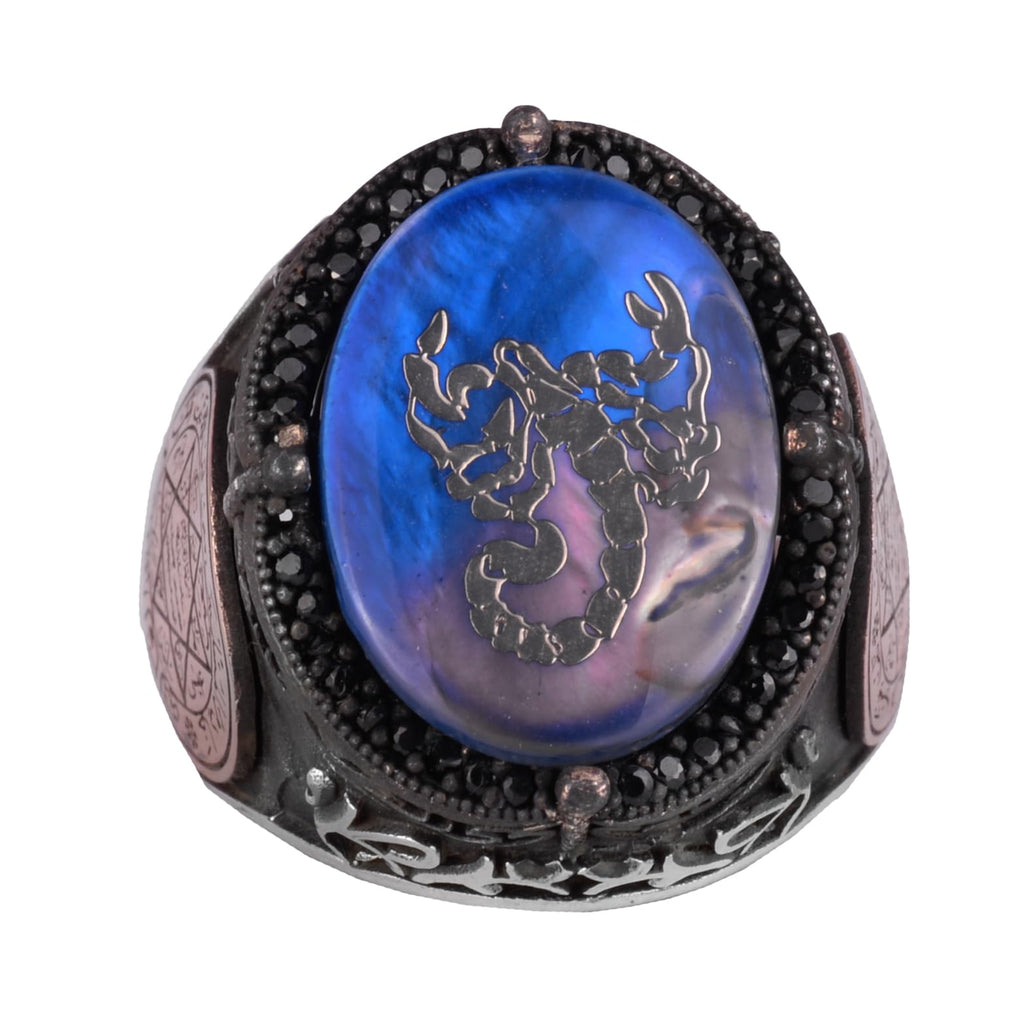 Star of David Pattern Ring - Handmade Ring - 925 Sterling Silver Men's Ring