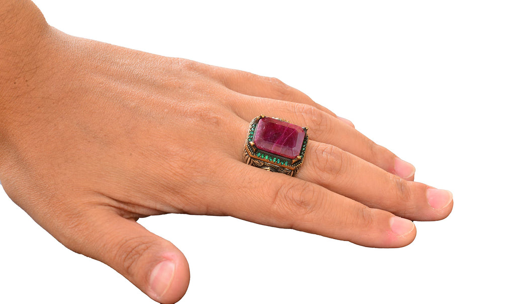 Natural Ruby Stone Ring (Model-3) — 6