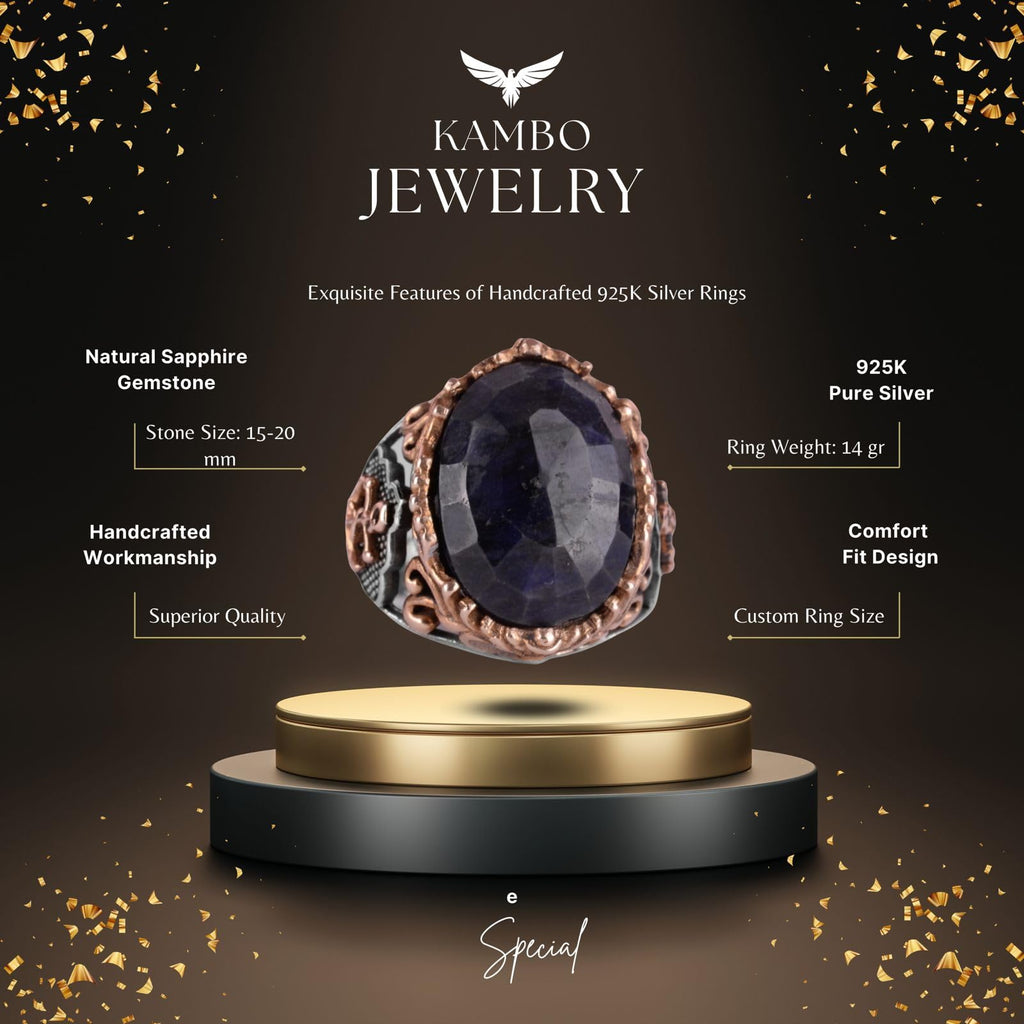 Natural Blue Sapphire Stone Ring — 2