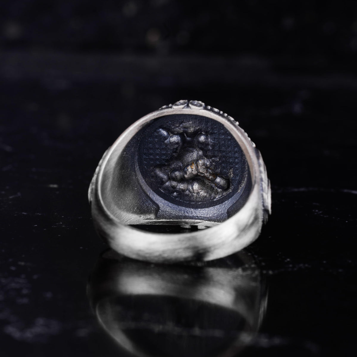 KAMBO 925 Sterling Silver St George and Dragon Men's Ring – Handmade Medieval Knight Seal Ring – Solid Silver Artisan Jewelry — 6