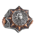 KAMBO 925 Sterling Silver Men's Ring – Spiritual Zircon and Star Symbol Design (Style - 2)