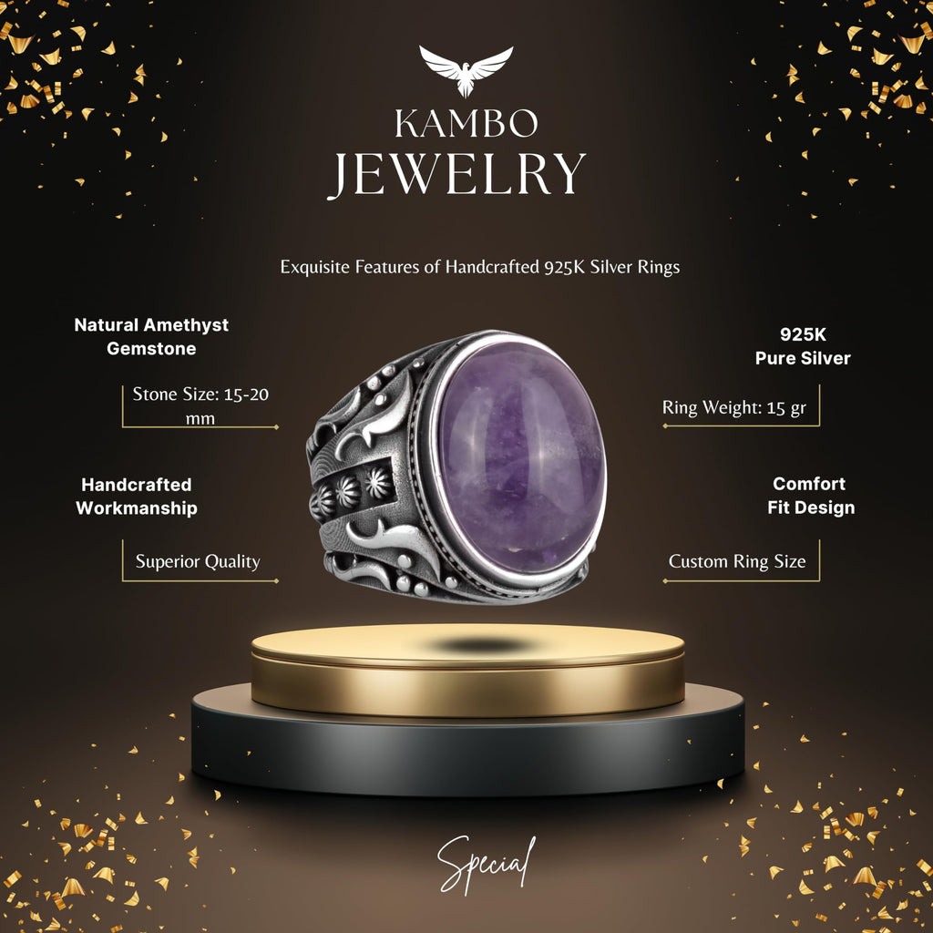 Natural Amethyst Stone Ring — 2