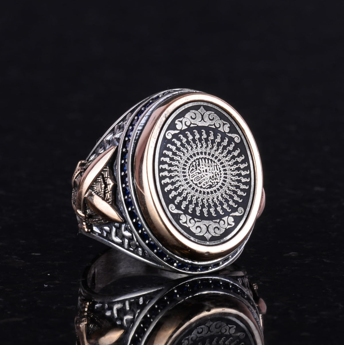 Handmade Islamic Ring, 925 Sterling Silver Men's Ring — 3