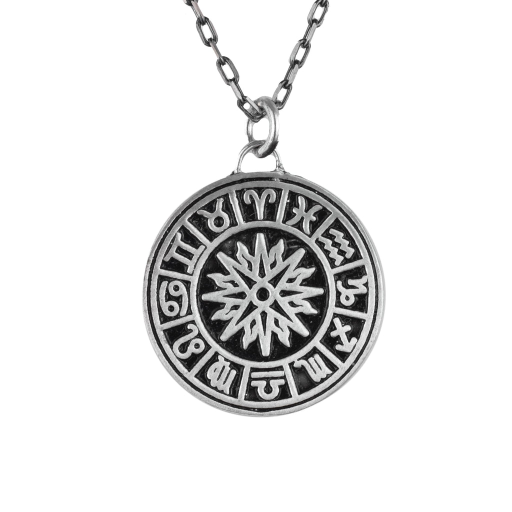 925 Sterling Silver Necklace - Zodiac Wheel Necklace