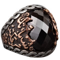 925 Sterling Silver Men's Islamic Ring with Onyx Stone - Muslim Ring