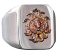 KAMBO Sterling Silver Signet Ring for Men, Handmade 925 Sterling Silver Lion Animal Motif, Vintage Statement Ring