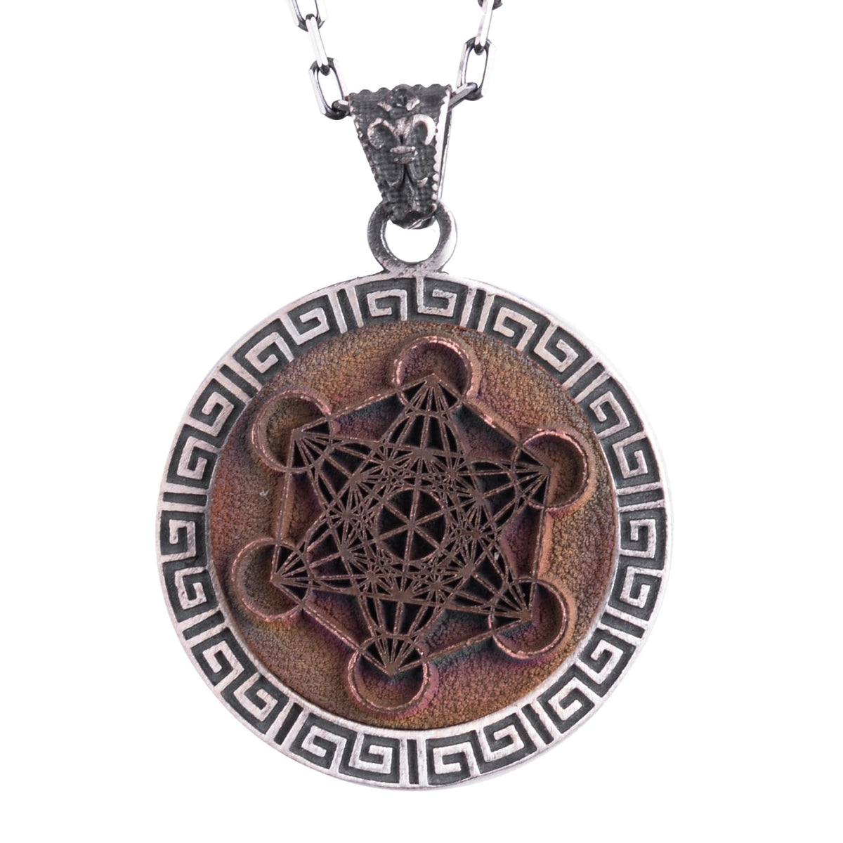 Metatron Necklace 925 Sterling Silver, Metatron Pendant, Helatron Cube Necklace