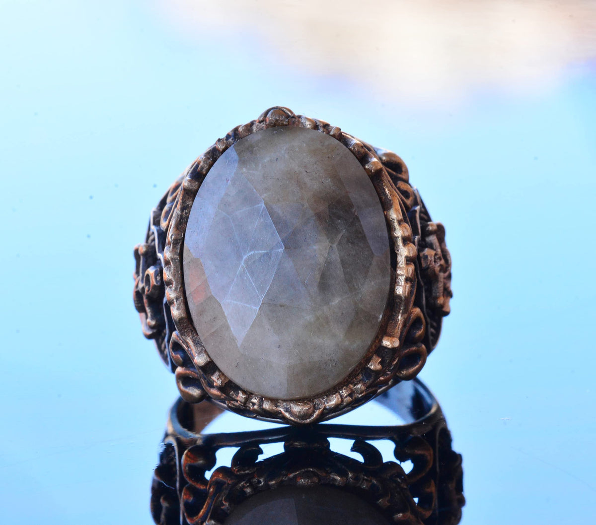 Natural Sapphire Stone Ring — 8