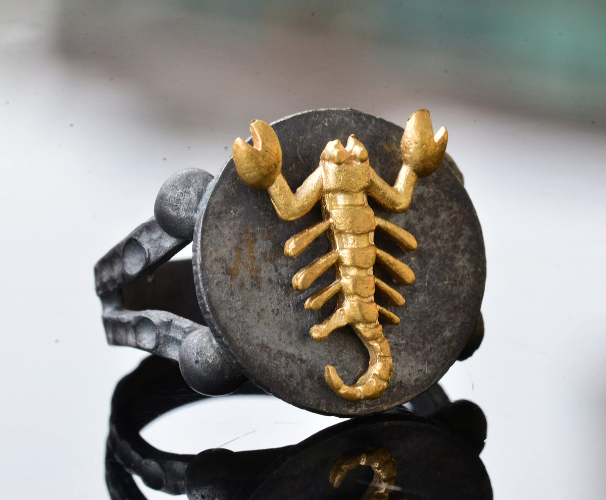 KAMBO [insert gemstone name] Scorpion Men's Statement Ring, Handmade 925 Sterling Silver, Size [insert size]