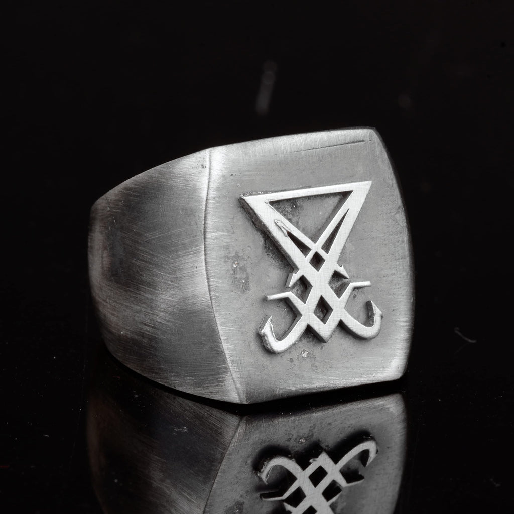 KAMBO Satanic Men's Ring, Unique Ring, 925 Sterling Silver Men's Ring — 3