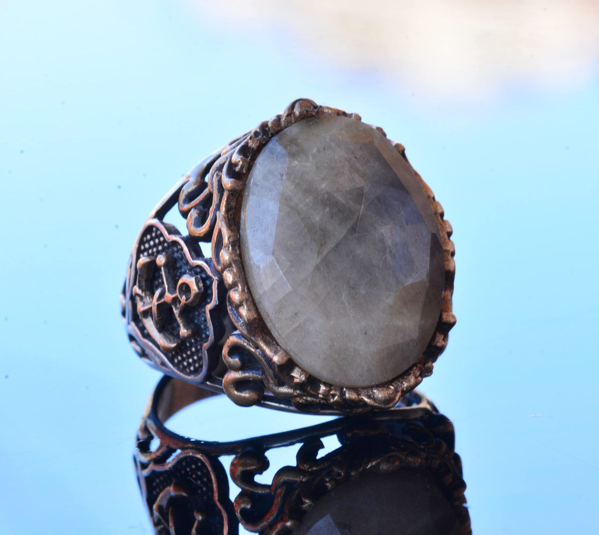 Natural Sapphire Stone Ring — 3