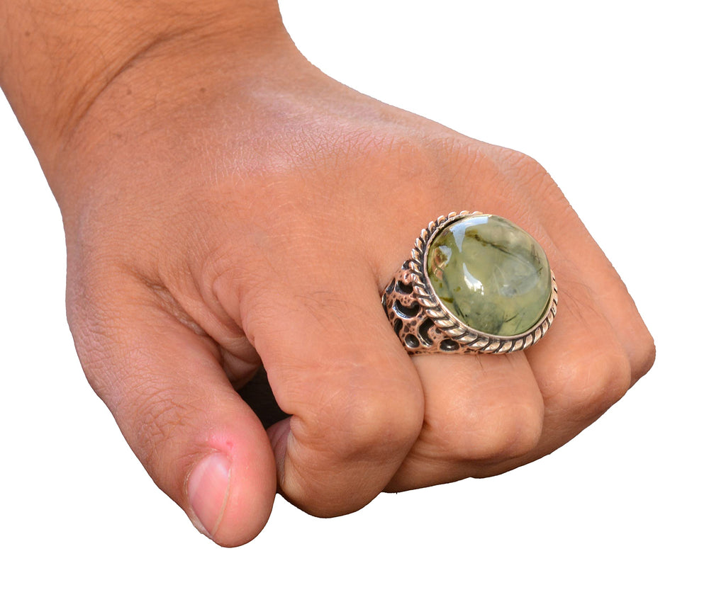 Natural Jade Stone Ring — 7