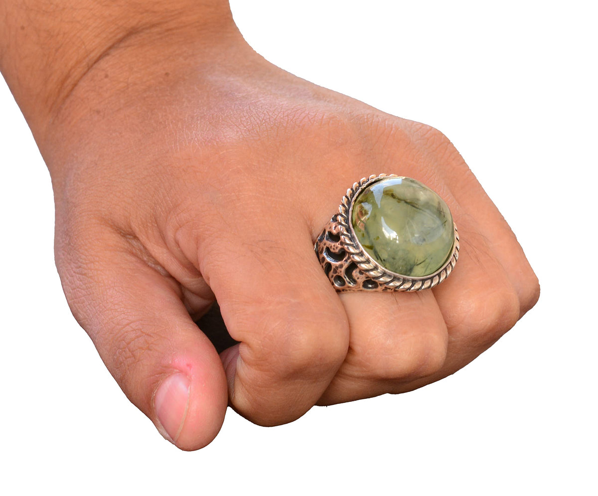 Natural Jade Stone Ring — 7