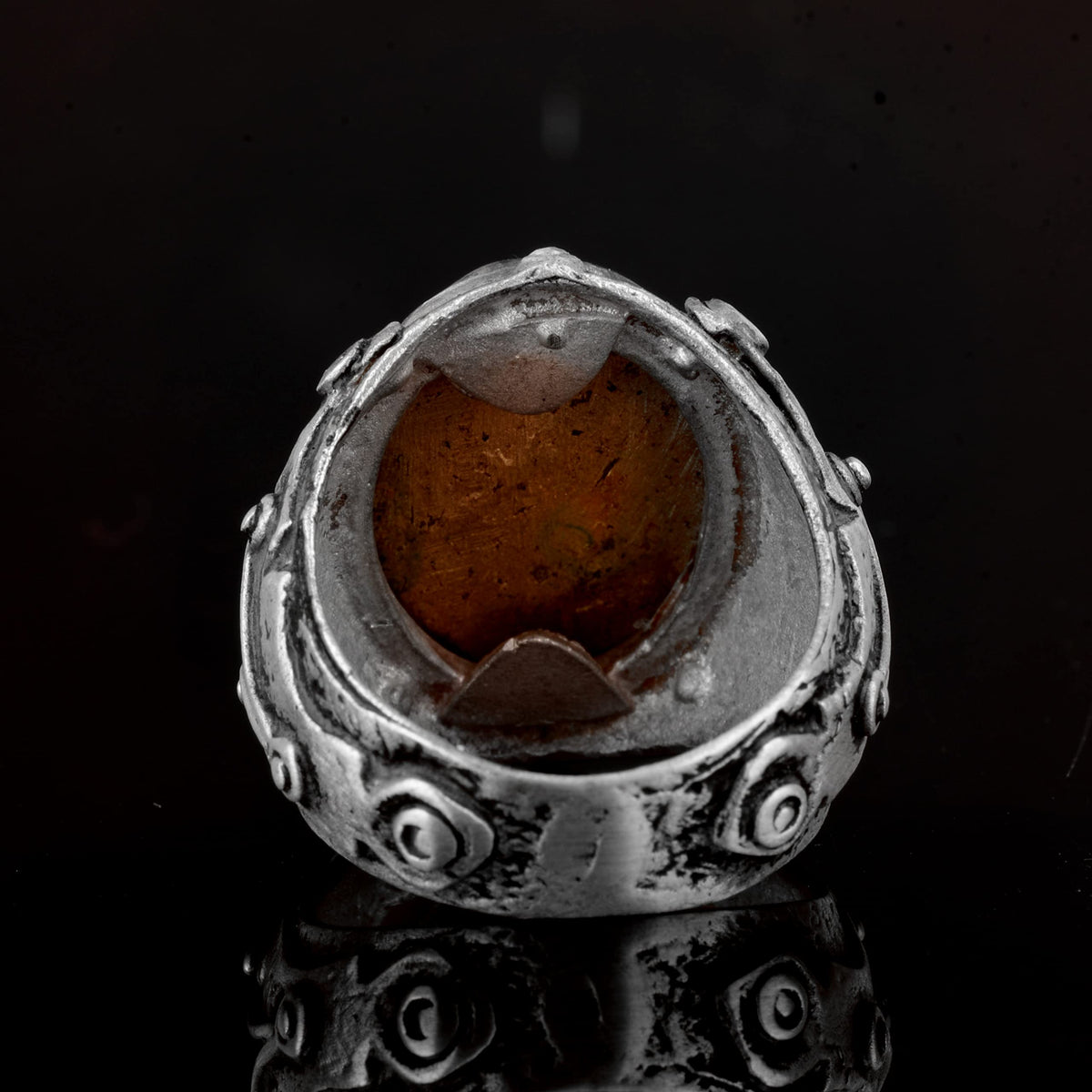 KAMBO Handmade Natural Arizona Turquoise Men's Ring in 925 Sterling Silver - Vintage Style-1 Statement Jewelry, Birthday