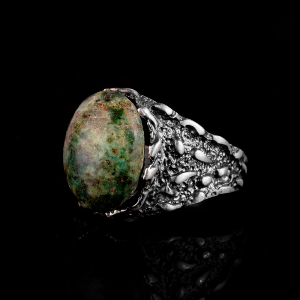 Natural Arizona Turquoise Stone Ring - 925 Sterling Silver (Model-5) — 4