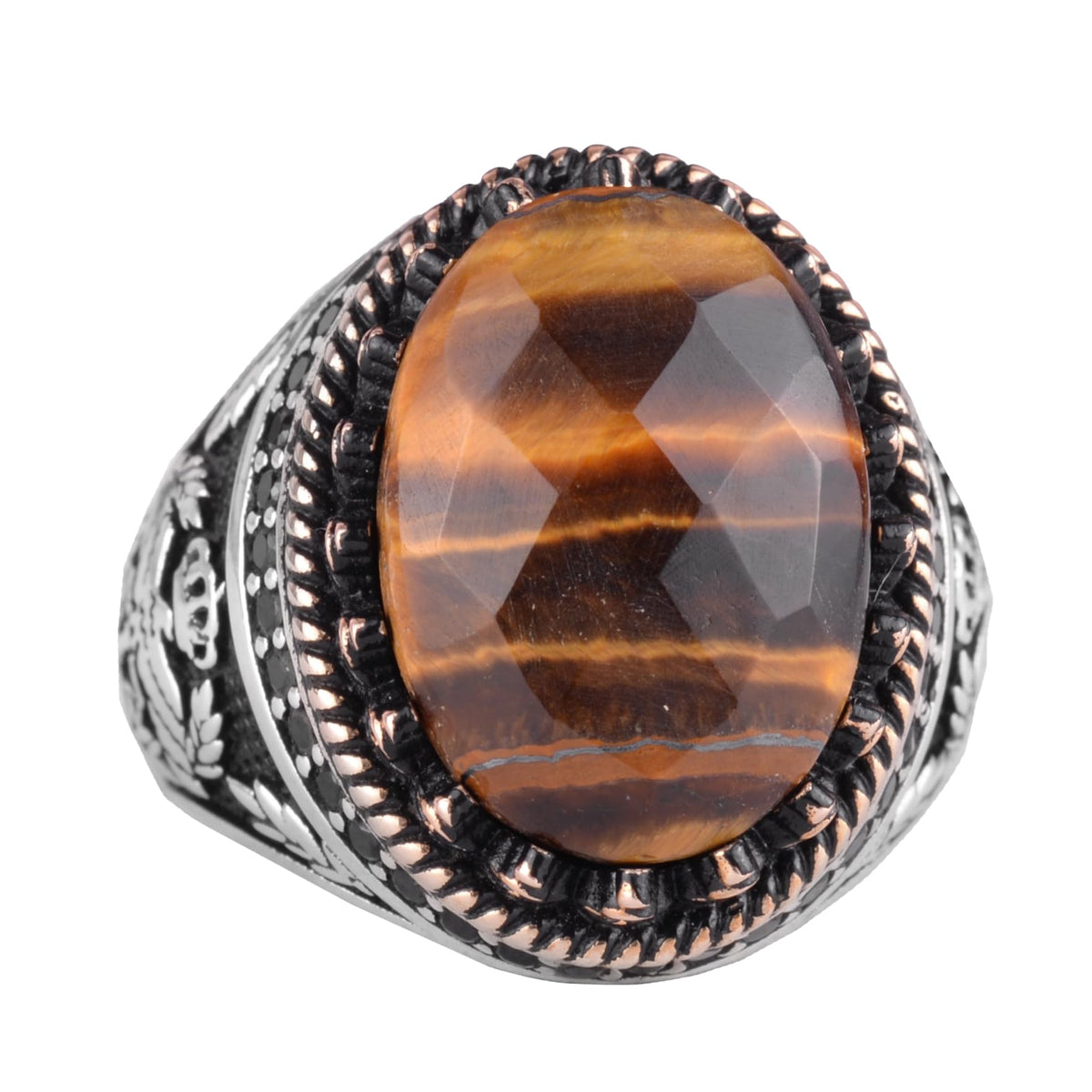 Natural Stone Ring - Handmade Eagle Ring - 925 Sterling Silver Ring