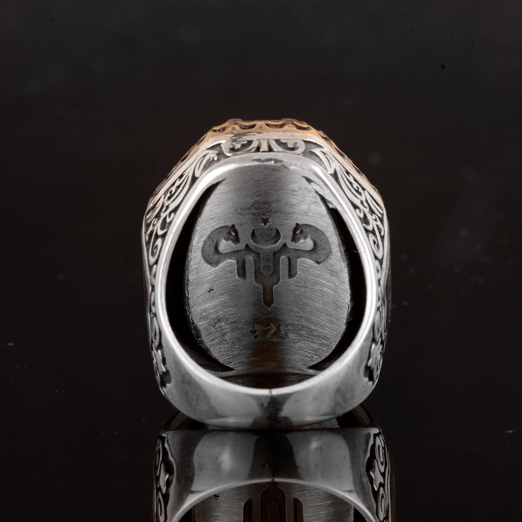 Solomon's Seal Ring, Talisman Ring, Handmade Ring, 925 Sterling Silver Men's Ring — 7