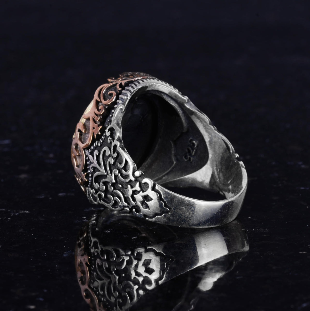 Death Angel Designed Men's Ring - Skull Ring - 925 Sterling Silver Men's Ring — 7
