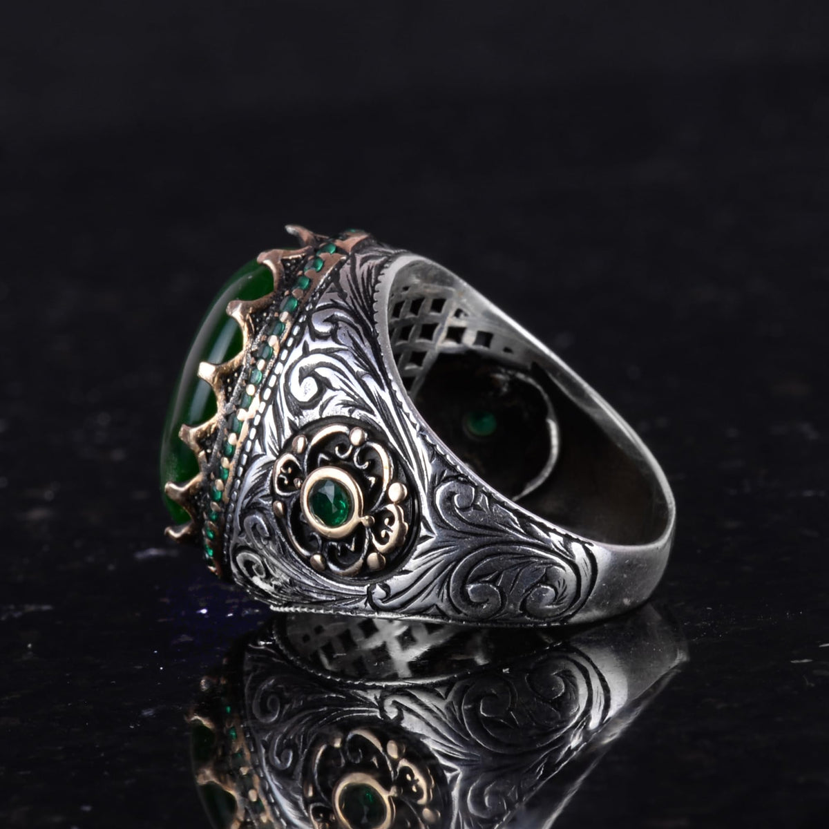 Tiger Eye Ring - 925 Sterling Silver Handmade Ring — 7