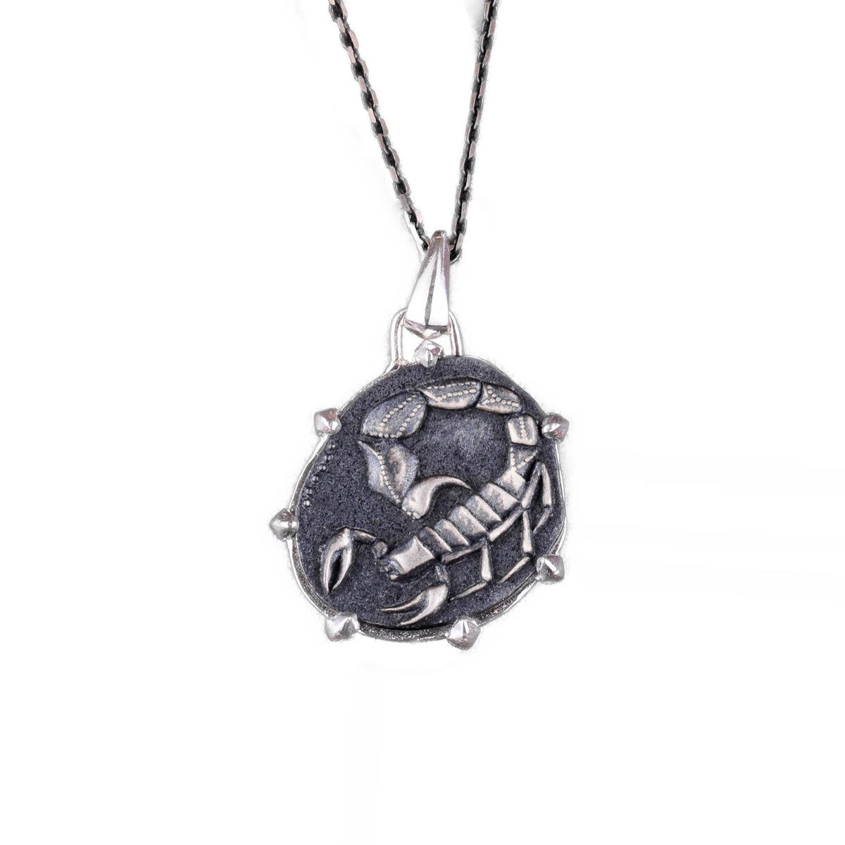 925 Sterling Silver Design Pendant - Zodiac Sign Necklace - Handmade Necklace (Scorpio)
