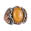 Natural Yellow Agate Stone Handmade Ring