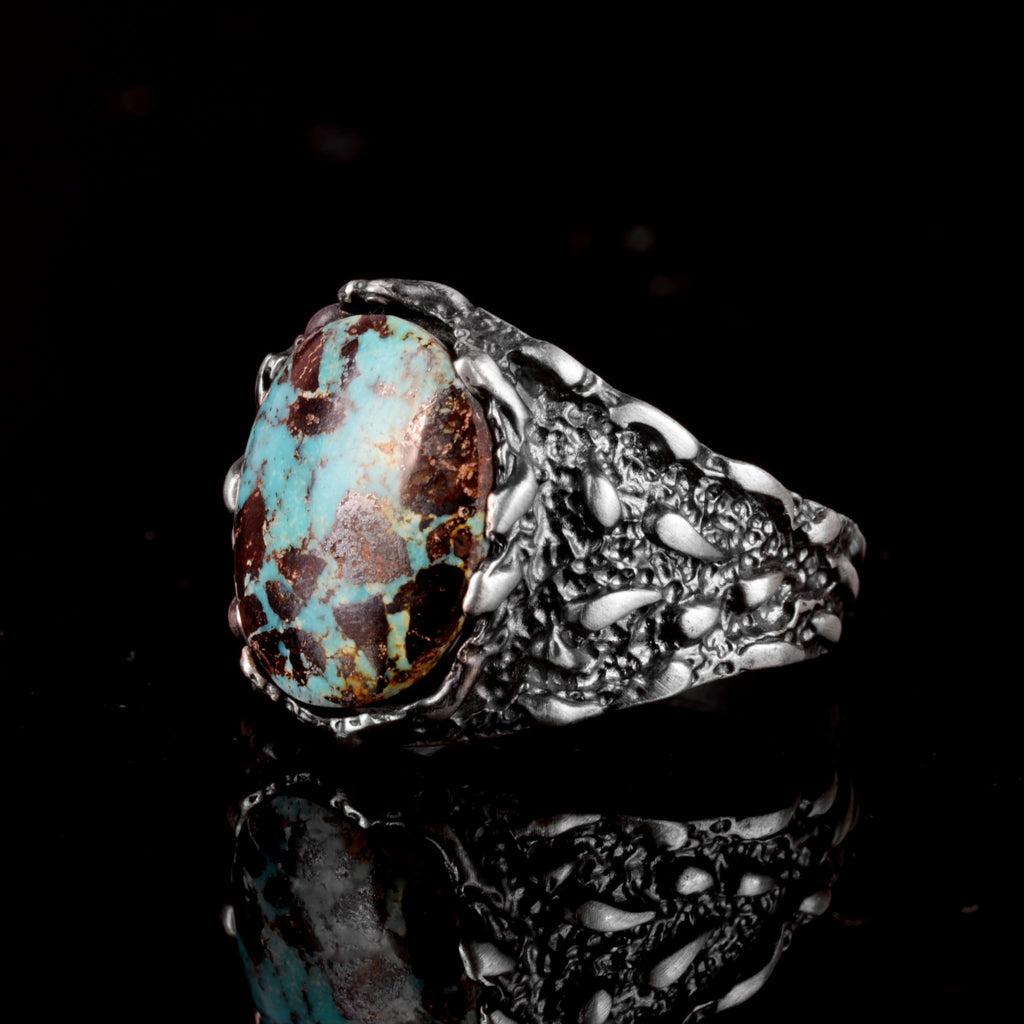 Natural Arizona Turquoise Stone Ring (Model-4) — 5