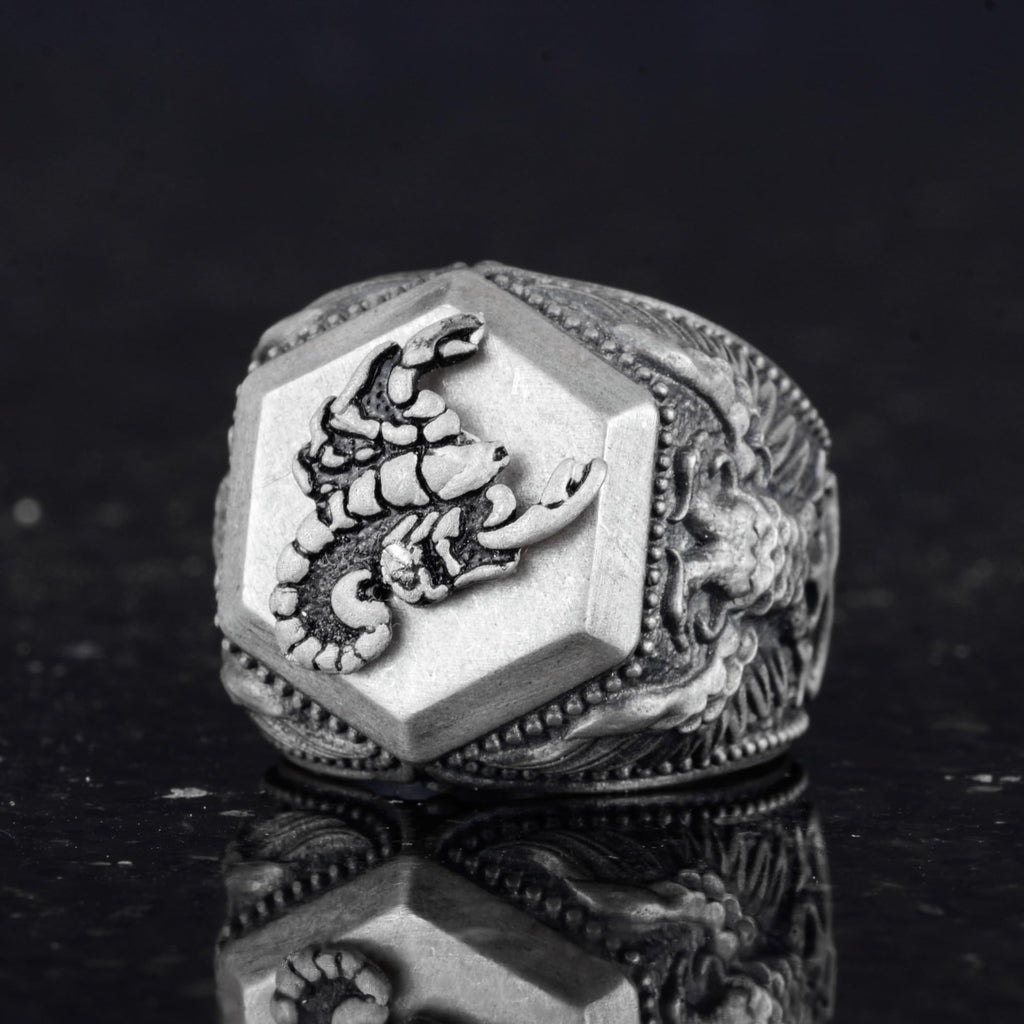 925 Sterling Silver Men's Ring - Scorpion Design — 5