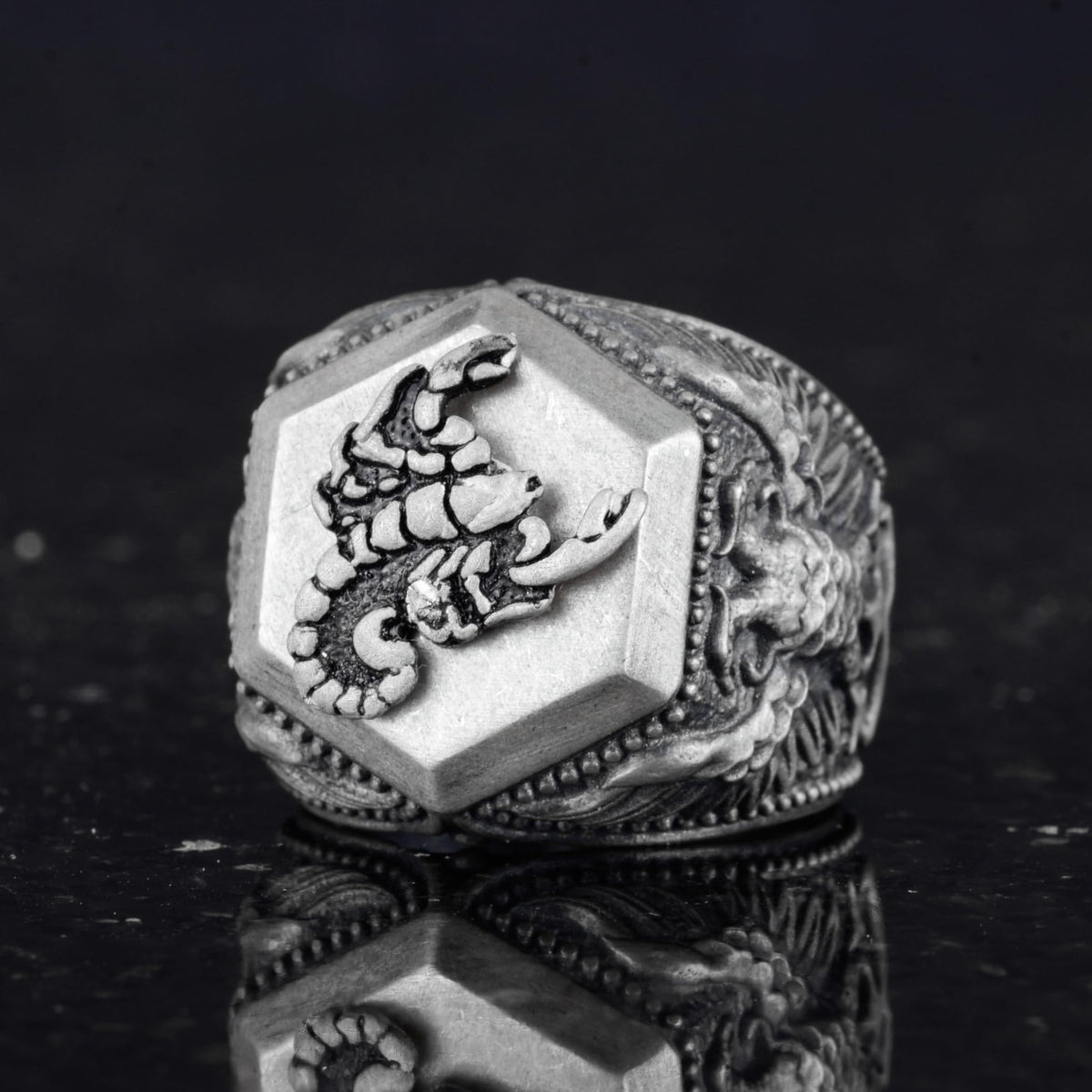 925 Sterling Silver Men's Ring - Scorpion Design — 5