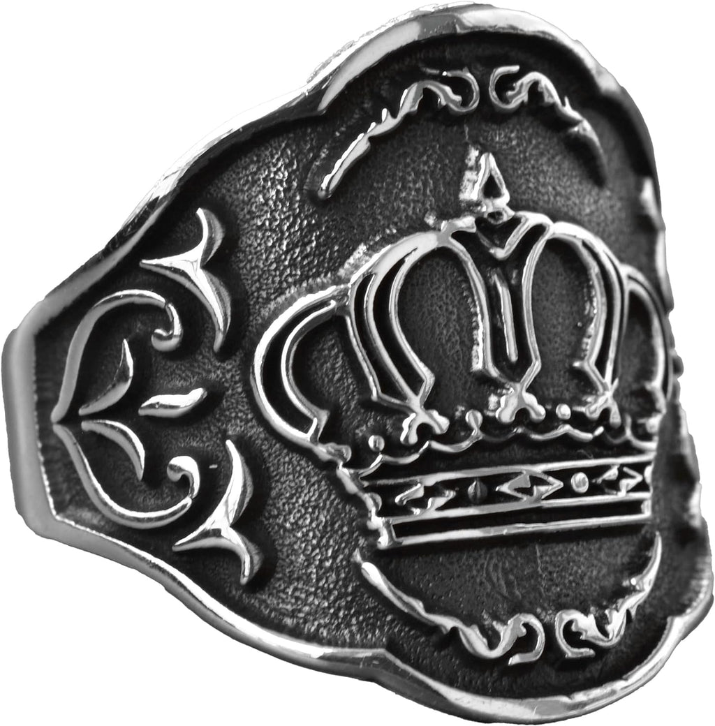 Men's Adjustable 925 Sterling Silver Crown Ring - Royal Ring
