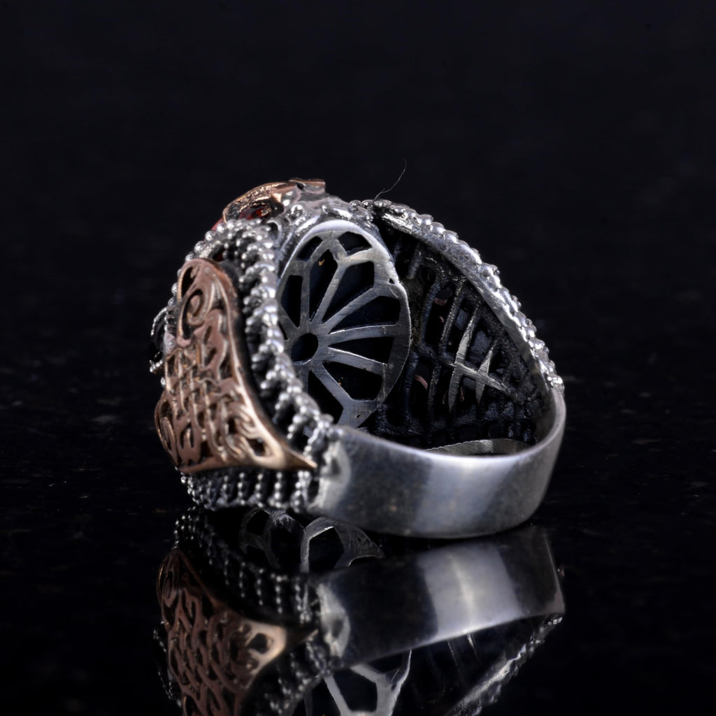 Natural Red Blood Stone Ring — 5