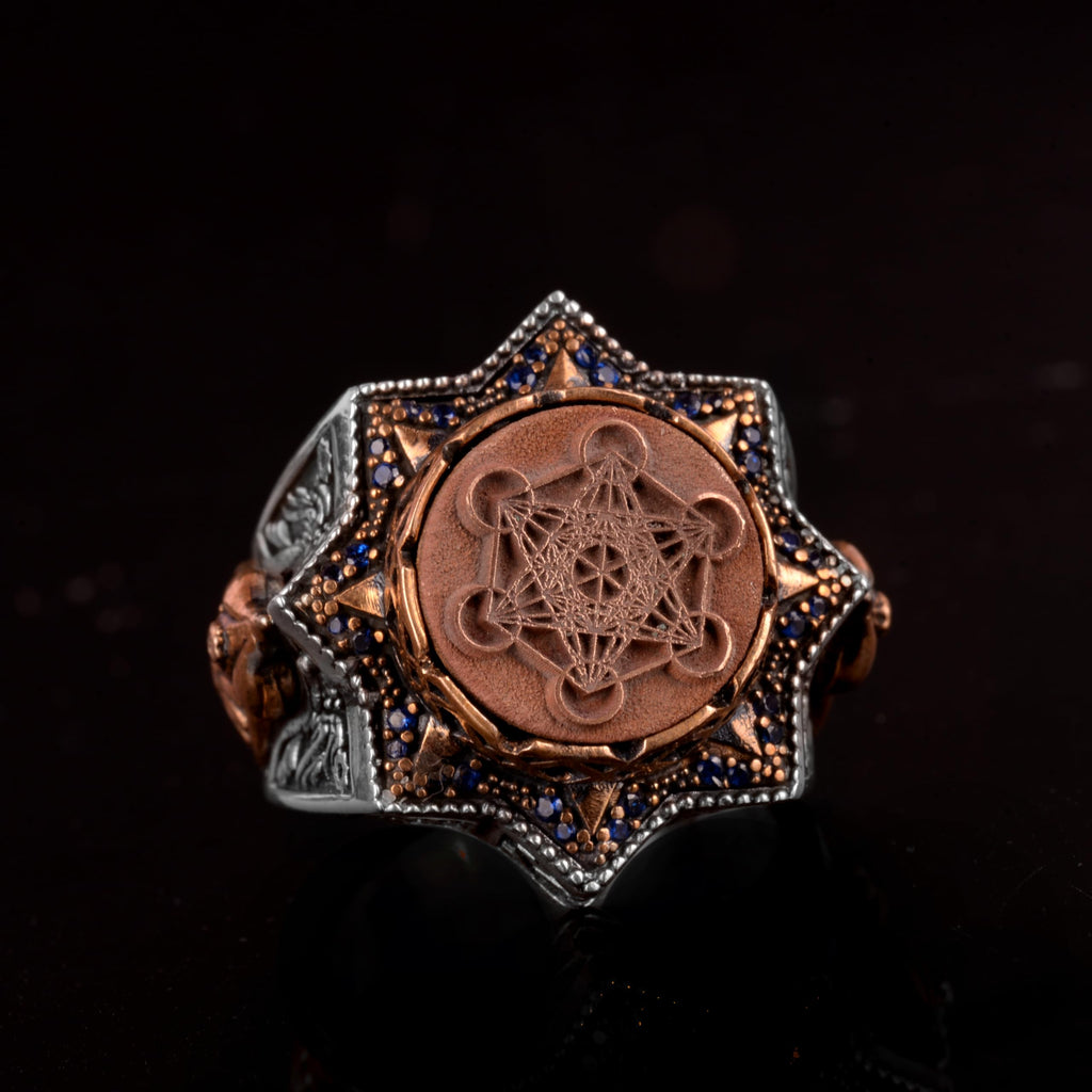 Metatron Symbol Ring, Kabbalah Ring, 925 Sterling Silver Ring — 6