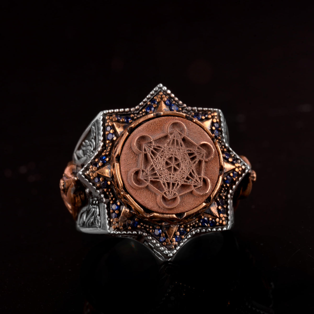 Metatron Symbol Ring, Kabbalah Ring, 925 Sterling Silver Ring — 6