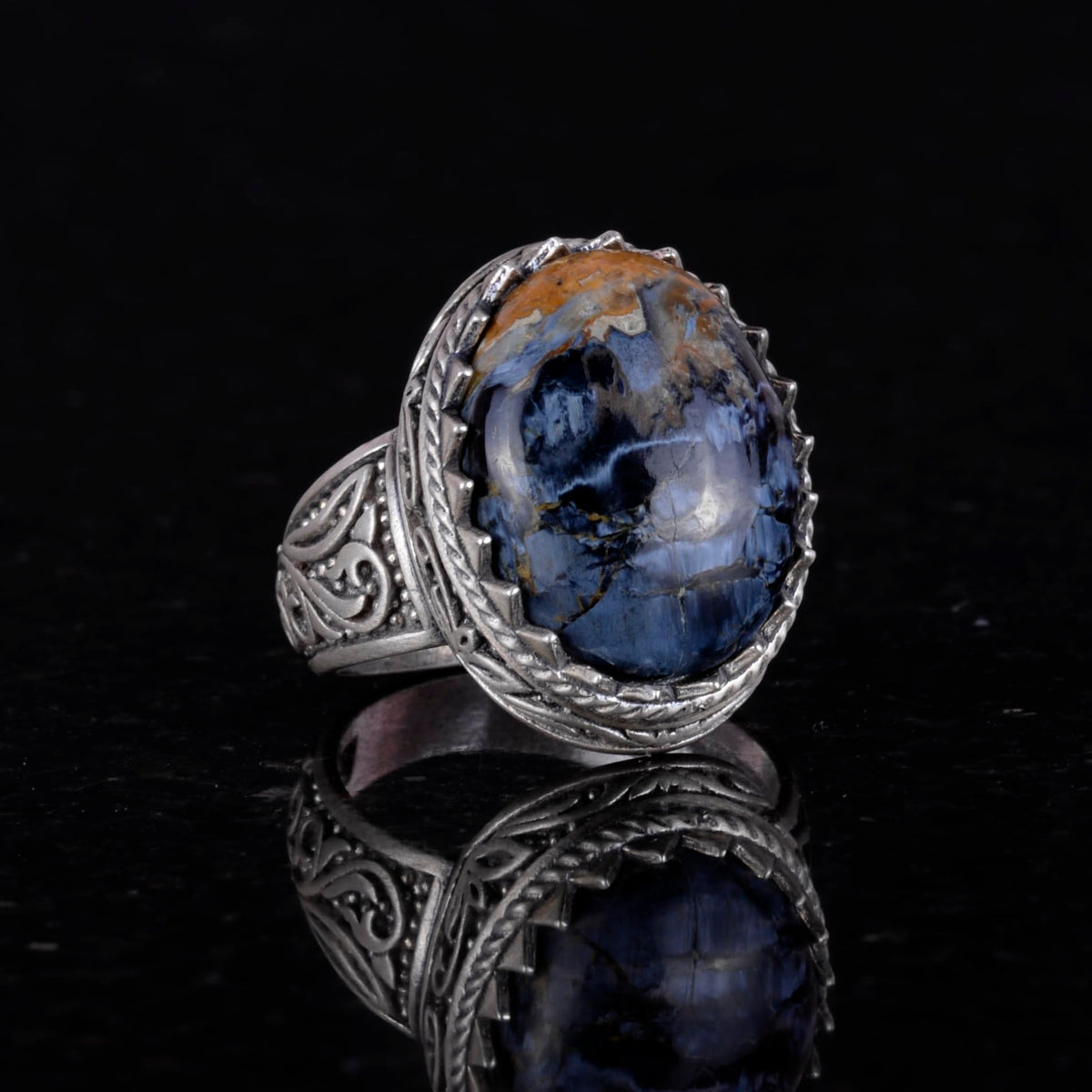 Natural Stone Ring - 925 Sterling Silver Ring — 2