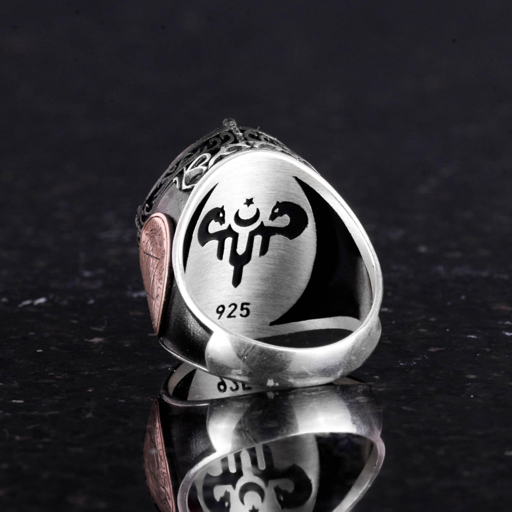 Natural Ruby Stone Ring | 925 Sterling Silver Seal of Solomon Ring — 5